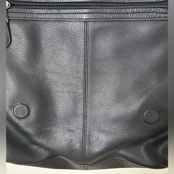 Coach Houston Map Bag black pebble leather messenger purse crossbody - Picture 9 of 16